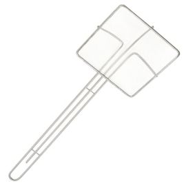 WIRE MESH SKIMMER SQUARE 6"  long handle