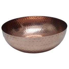 COPPER PLATTED HAMMERED IRON BOWL