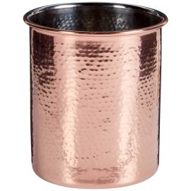 Copper plated Hammered Utensil Crock