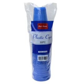 7oz 50CT Plastic Cups, Solid Blue