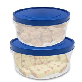 2pc Floral Prince Container Set Asst color Lid (2800+4000 Ml)