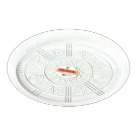Oval Clear Platter 13.25"x9.5"x1.5"