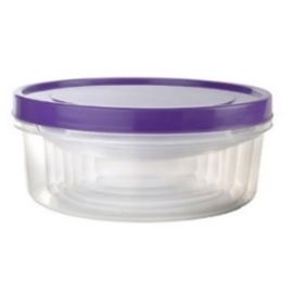 5PC PLASTIC CONTAINER SET FLORAL PRINCE,ASST LID COLOR