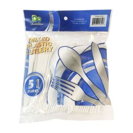 51PC Mixed Plastic Cutlery