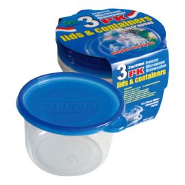 3PK Deep Round Container w/Lid (31oz, 916ml)