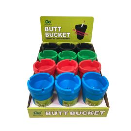 Butt Bucket. Assorted Color. Packed in 4 displays.