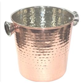 S/S Champagne Bucket, Copper, Dia:6"x Ht:6"