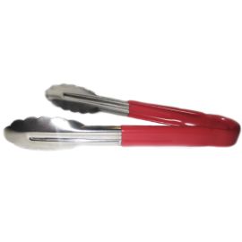 Utility Tong 9" With Color Handle RED