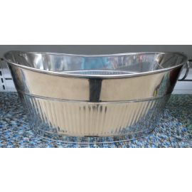 S/S OVAL FLAIR SHAPE LINING PARTY TUB 53X24CM