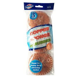 3PK Copper Scrubber Sponges