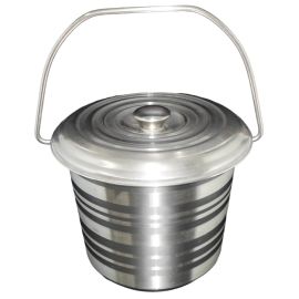 Stainless Steel Bucket W/Lid 4Ltr