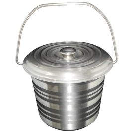 Stainless Steel Bucket W/Lid 6Ltr