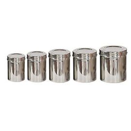5pc S/S Canister Large  For Storage  25.5/26/27/29/30.5cm
