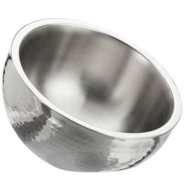 D.Wall Dual Angle Bowl 25Cm    (Finish-Hammered Inside)