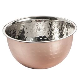 S/S Hammered Copper Plated Bowl 3qt / 8.66"x4.72"