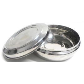 S/S Hydra Flat Canister with Steel Lid 16.5cm