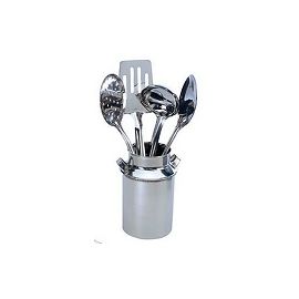 7pc Kitchen Tool set W/Milk Can Holder,