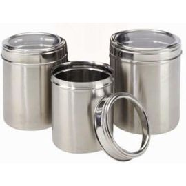 3pc Canister set w/ see through lid 10/11/12cm