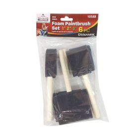 6PC FOAM PAINTBRUSH SET