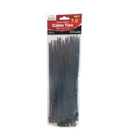 50PC BLACK NYLON CABLE TIES