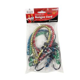 4PC 12" STRETCH CORD PACK