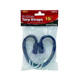 1PC Rubber Tarp Strap, 15" Length, Max. Stretch 23"