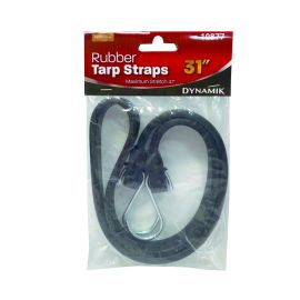 1PC Rubber Tarp Strap, 31" Length, Max. Stretch 47"