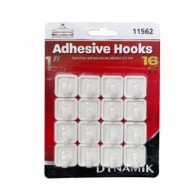 16PC ADHESIVE HOOKS