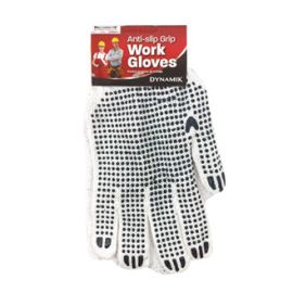 RUBBER GRIP COTTON WORK GLOVES