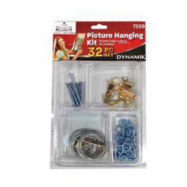 32PC PICTURE HANGING HOOK ASSORT.